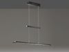 Fischer & Honsel 'Tenso' LED-Pendelleuchte, Metall sandschwarz / Glas rauchglasfarben, 88cm Bild 3