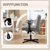 Bürostuhl 76x70x85-97 cm mit hochklappbaren Armlehnen, Wippfunktion und 360° Drehfunktion Bild 4