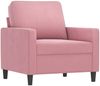 vidaXL Sessel mit Hocker Rosa 60 cm Samt 3201048 Bild 4