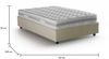 Dmora Aftis Doppelbett, Bettkasten mit Stoffbezug, 100 % Made in Italy, seitliche Öffnung, inklusive Matratze 120 x 190 cm, Beige Bild 3