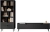 Wohnzimmer-Set Literpo I (Farbe: Schwarzer Graphit) Bild 2