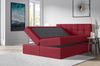 99rooms Cesar Boxspringbett Velours 140x200 cm Bordeaux Bild 4