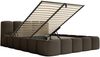 Selsey 'Cloudy Low' Polsterbett 160x200 mit Bettkasten und Metallrahmen-Lattenrost, braun Bouclé Bild 4