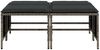 vidaXL Gartenhocker mit Kissen 4 Stk. Grau Poly Rattan 368364 Bild 4