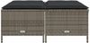 vidaXL Gartenhocker mit Kissen 4 Stk. Grau Poly Rattan 368364 Bild 3