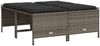 vidaXL Gartenhocker mit Kissen 4 Stk. Grau Poly Rattan 368364 Bild 5