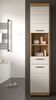 Badezimmer Hochschrank Shawn in sand und Eiche 37 x 191 cm Bild 5