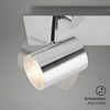 BRILONER Leuchten - Deckenspot, Badleuchte, Badlampe, Deckenleuchte, Strahler dreh- und schwenkbar, 2x LED/GU10, IP44, Chrom, 290 x 99 x 112 mm (LxBxH), 2731-028, Silber Bild 2