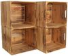 CHICCIE 2 Set Kallax Holzkiste Karl - Aufbewahrungsbox Geflammt 33x38x33cm Aufbewahrungskorb Schubladenbox Holz Regal Bild 4