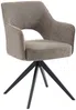 Vente-unique - KONYA Stuhl Stoff Schokoladenbraun - B 59 cm x H 84 cm x L 58 cm Bild 3