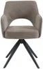 Vente-unique - KONYA Stuhl Stoff Schokoladenbraun - B 59 cm x H 84 cm x L 58 cm Bild 2