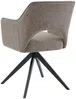 Vente-unique - KONYA Stuhl Stoff Schokoladenbraun - B 59 cm x H 84 cm x L 58 cm Bild 4