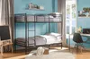 Vente-unique - DUOTIS Bett Metall Schwarz - B 96 cm x H 160 cm x L 197,5 cm Bild 4