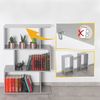 RICOO Standregal 97 x 70 x 25 cm grau – Bücherregal Wandregal Wohnzimmer WM072-PL Bild 3