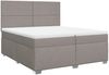 vidaXL Boxspringbett mit Matratze Taupe 200x200 cm Stoff 3292892 Bild 3