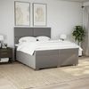 vidaXL Boxspringbett mit Matratze Taupe 200x200 cm Stoff 3292892 Bild 4