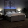 vidaXL Boxspringbett mit Matratze Taupe 200x200 cm Stoff 3292892 Bild 5
