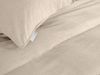 Heckett & Lane Flanell Bettwäsche 135x200 Spina Desert Sand beige Fischgrät uni Bild 3