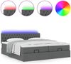 vidaXL Ottoman-Bett mit Matratzen & LEDs Dunkelgrau 160x200 cm Stoff 3312858 Bild 5