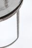 Beistelltisch Lazyla 2er-Set Metall und Glas, modern rund, silber, handgefertigte Platte Bild 3