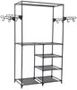 vidaXL Kleiderständer Stahl und Vliesstoff 87x44x158 cm Schwarz 245744 Bild 1