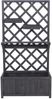 Hochbeet HWC-P68, Pflanz-/Blumenkasten Rankgitter Rankhilfe Ablage Hängekästen Holz FSC® 135x70x30cm ~ anthrazit-grau Bild 5