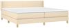 Boxspringbett mit Matratze Stoff Creme 200x200 cm, Härtegrad: H2 [3130142] Bild 3
