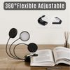 LQWELL LED Schreibtischlampe LED Leselampe Nachttischlampe Leselampe Tisch Buch Klemme im Bett, LED fest integriert, 3 Farbtemperaturen, 10 Helligkeitsstufen, stufenlos dimmbar, 360° flexibles Buchlicht, Für Kinder und Buchliebhaber, ideal für Büro, Sc... Bild 2