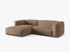 Micadoni Ecksofa Martina 2-Sitzer Links Samt Dunkelbeige Bild 2