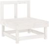 vidaXL Garten-Mittelsofa Weiß Massivholz Kiefer 825374 Bild 2
