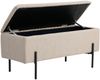 Truhenbank >Watford< in Beige, Stoff - 95x46x36,5cm (BxHxT) Bild 3