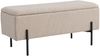 Truhenbank >Watford< in Beige, Stoff - 95x46x36,5cm (BxHxT) Bild 2
