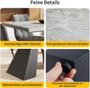 Ausziehbares Esstisch-Set 99-159x74x77 cm mit 4 Samtstühlen – Tisch aus MDF und Metall Bild 3