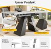 Ausziehbares Esstisch-Set 99-159x74x77 cm mit 4 Samtstühlen – Tisch aus MDF und Metall Bild 2
