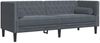 vidaXL Wohnzimmer Couch 3 pcs Dunkelgrau 194 x 74,5 x 70,5 cm Samt 3385868 Bild 4