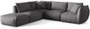 Micadoni Modulares Ecksofa Chris 4-Sitzer Links Strukturierter Stoff Sand Bild 2