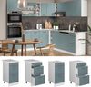 Küchenunterschrank R-Line Blau-Grau 40 cm mit Schubladen, ohne Arbeitsplatte Vicco Bild 2