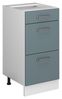 Küchenunterschrank R-Line Blau-Grau 40 cm mit Schubladen, ohne Arbeitsplatte Vicco Bild 4