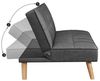 Vasagle Schlafsofa, Schlafcouch, Bettsofa, Bezug aus Baumwoll-Leinen-Mischgewebe, Holzbeine, 175 x 83 x 76 cm, klappbar, Ausklappsofa grau von Songmics LCS701G01 Bild 4
