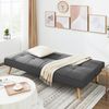 Vasagle Schlafsofa, Schlafcouch, Bettsofa, Bezug aus Baumwoll-Leinen-Mischgewebe, Holzbeine, 175 x 83 x 76 cm, klappbar, Ausklappsofa grau von Songmics LCS701G01 Bild 2