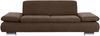 Sofa 2,5-Sitzer Kaye Bezug Veloursstoff Metallfuß verchromt / braun 23131 Bild 2