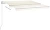 vidaXL Markise Manuell Einziehbar mit LED 350x250 cm Creme 3068882 Bild 4