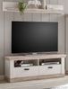 TV-Lowboard Rovola in Pinie weiß Landhaus 134 x 51 cm Bild 4