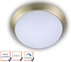 LED Deckenleuchte Deckenschale Opalglas matt Dekorring Messing matt, Ø 40cm Bild 2