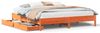 vidaXL Massivholzbett ohne Matratze Wachsbraun 180x200 Kiefernholz 3301703 Bild 2