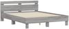 vidaXL Bettgestell mit Kopfteil Grau Sonoma 140x190 cm Holzwerkstoff 3207439 Bild 3