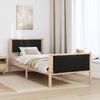 vidaXL Bettrahmen mit Kopfteil Schwarz 100 x 200 cm Stoff 878351 Bild 4