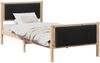 vidaXL Bettrahmen mit Kopfteil Schwarz 100 x 200 cm Stoff 878351 Bild 2