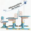 Rutaqian Kinderschreibtisch Kinderschreibtisch höhenverstellbar, Kinder Tisch Stuhl Set (Ein Tisch und ein Stuhl), Schreibtisch Kinder mit Schublade, Basteltisch Kinder, 75,5 x 62,5 x 101 cm Bild 3