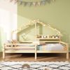 Hausbett Kinderbett, mit Ablageregal, Kaminform, Kiefer, natur, 90 x 200 cm Bild 3